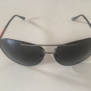 PRADA - Aviator sunglasses, SPS52L, men’s, black, with case